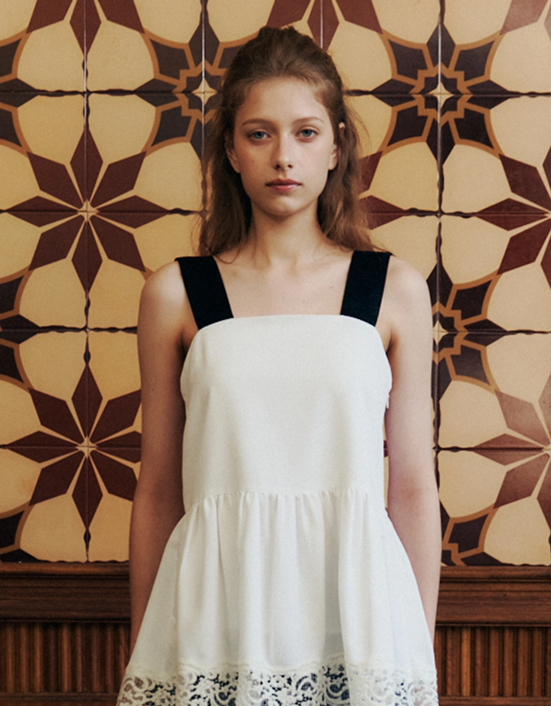 러브어스유 French Two-Tone Blouse (White) 상품 이미지 2