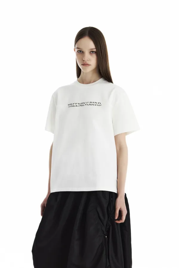 Blurry Logo T-Shirts [ White ]
