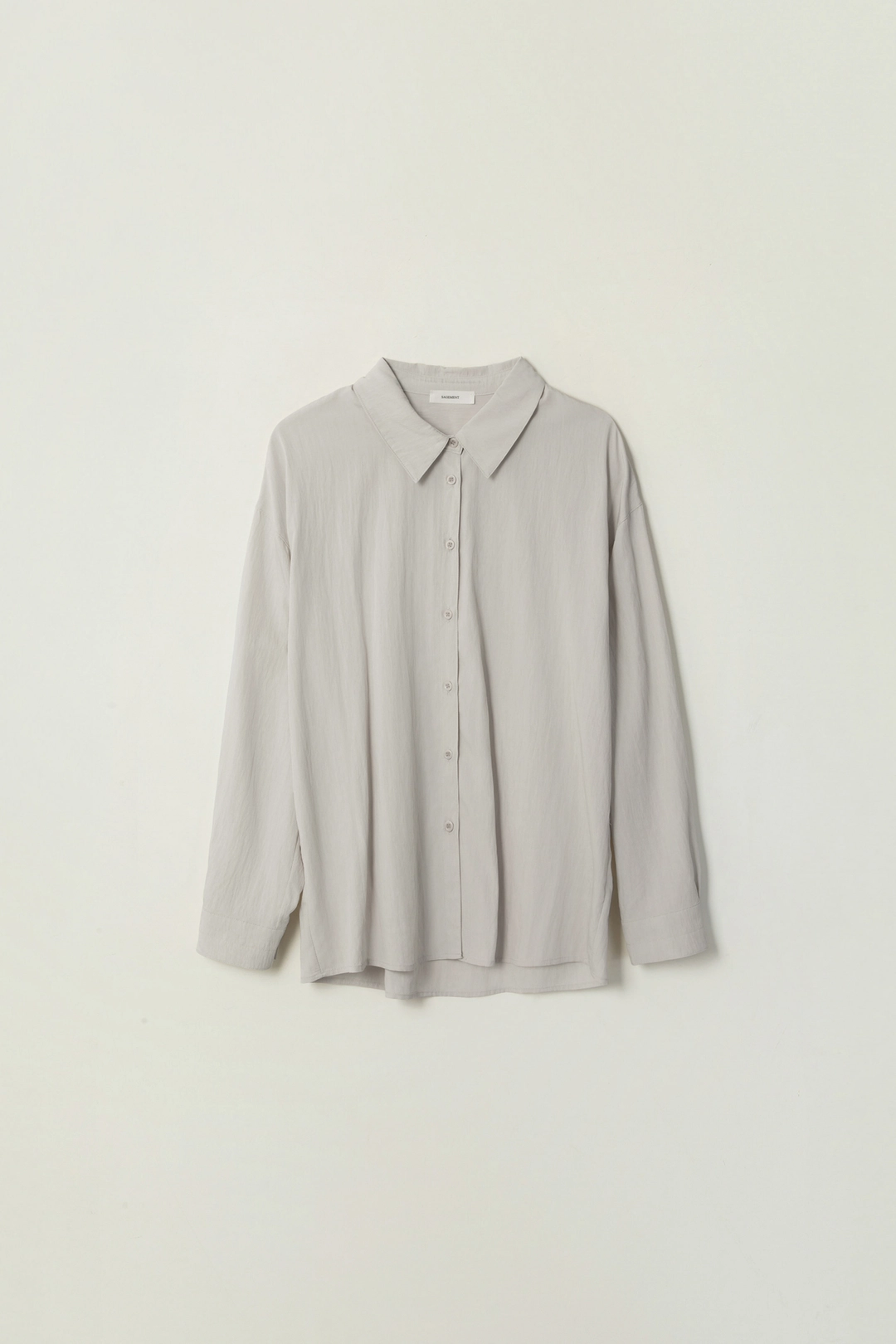 세이지먼트 OCELIA DRAPED BLOUSE_GRAYISH BEIGE 상품 이미지 1