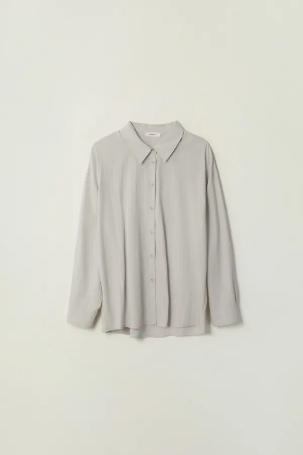 OCELIA DRAPED BLOUSE_GRAYISH BEIGE