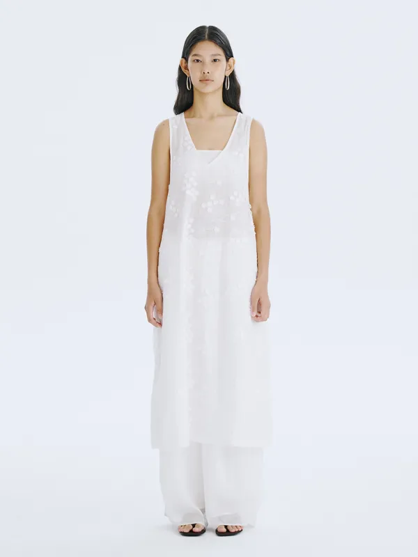 Blossom  Long Dress_White