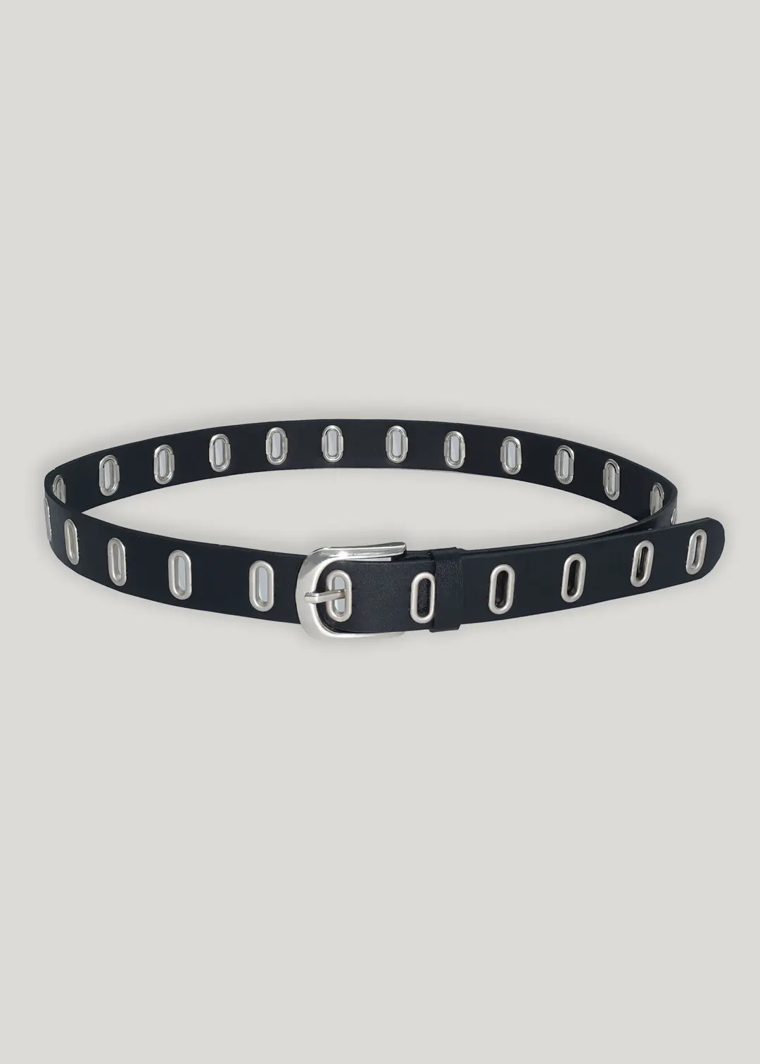 온무드 [2ND] COWHIDE EYELET BELT - BLACK 상품 이미지 2
