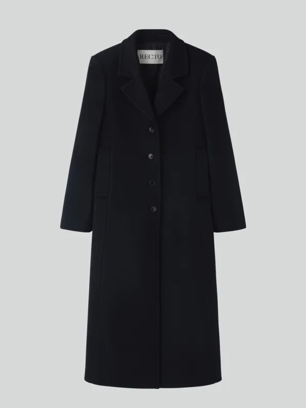 SLIM FIT LONG COAT (BLACK)