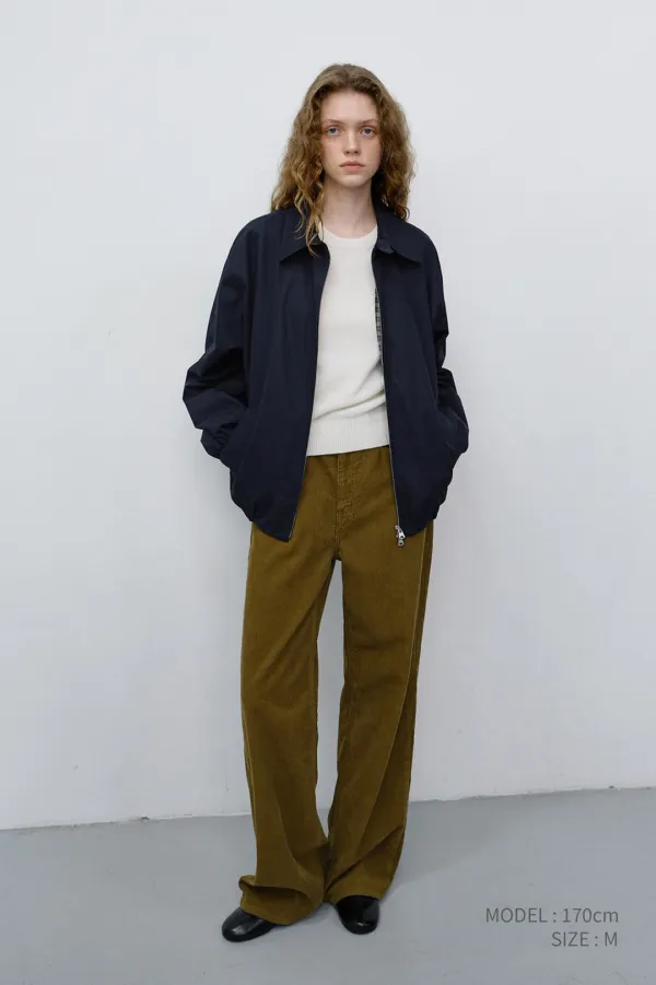 UNISEX COLLARED BLOUSON JACKET NAVY_UDJU6C112N2