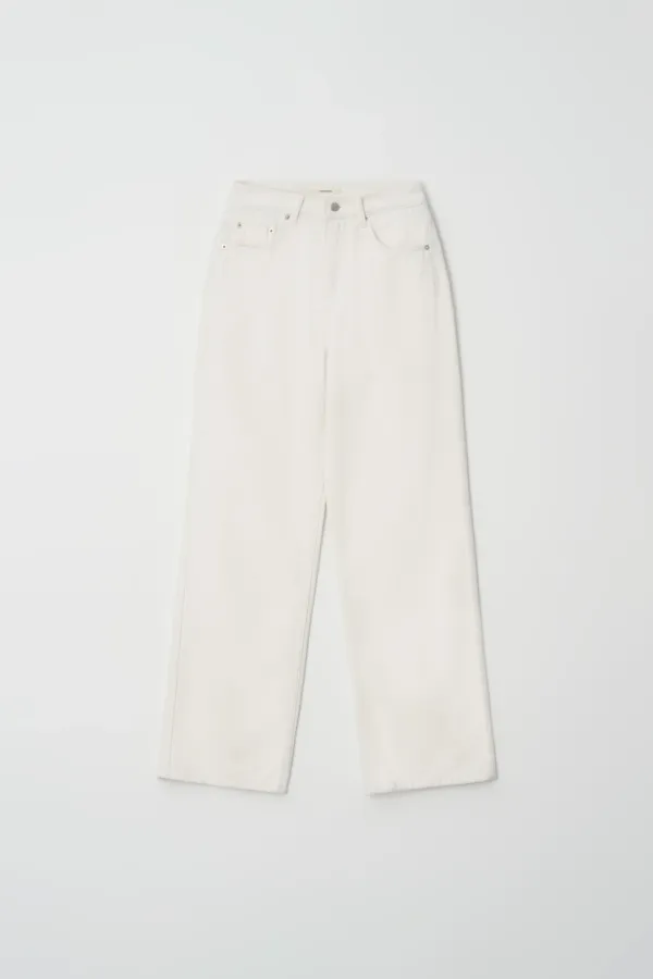 peach cia white denim