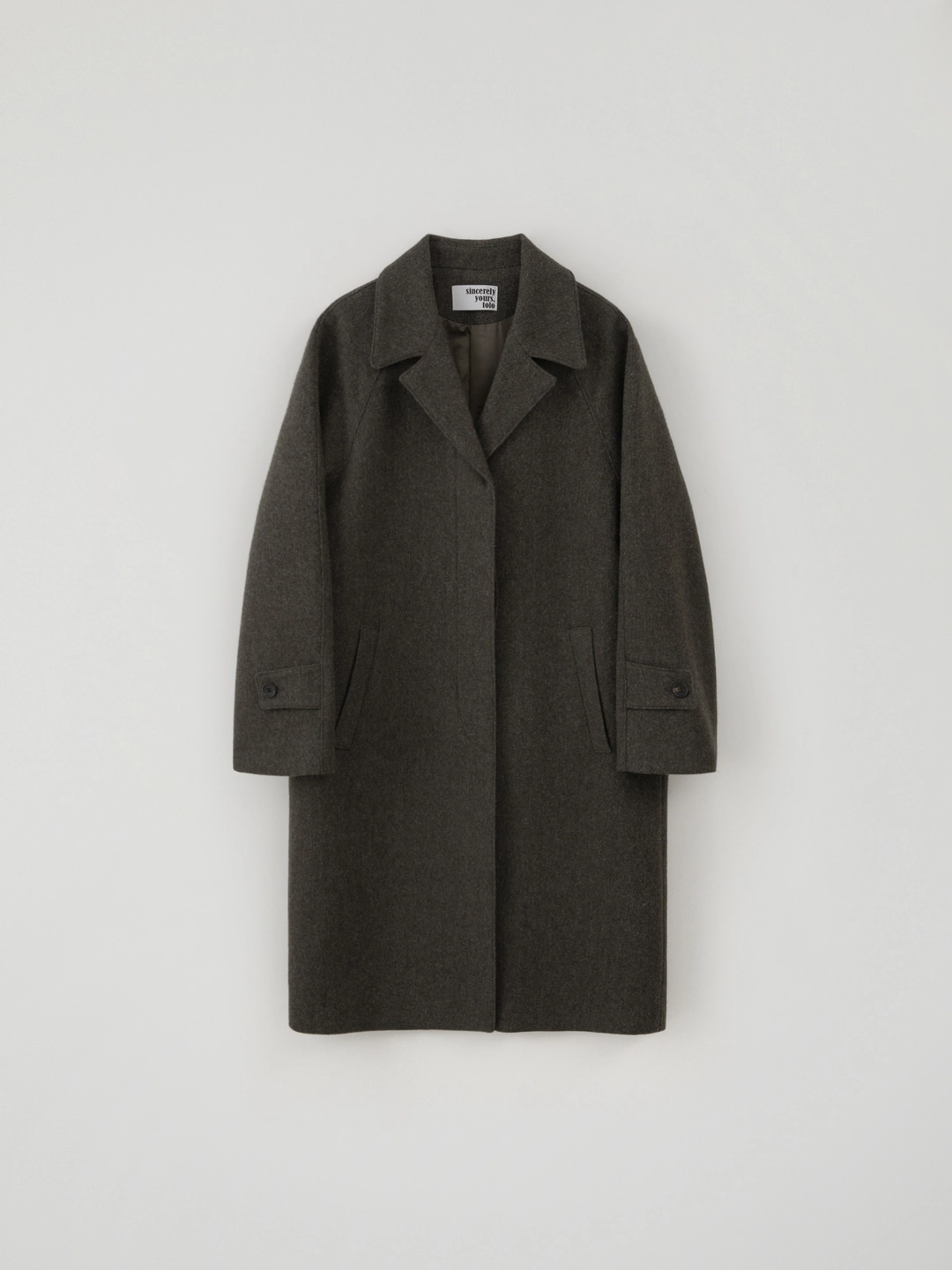 톨로 Raglan Wool Coat(Charcoal Brown) 상품 이미지 1