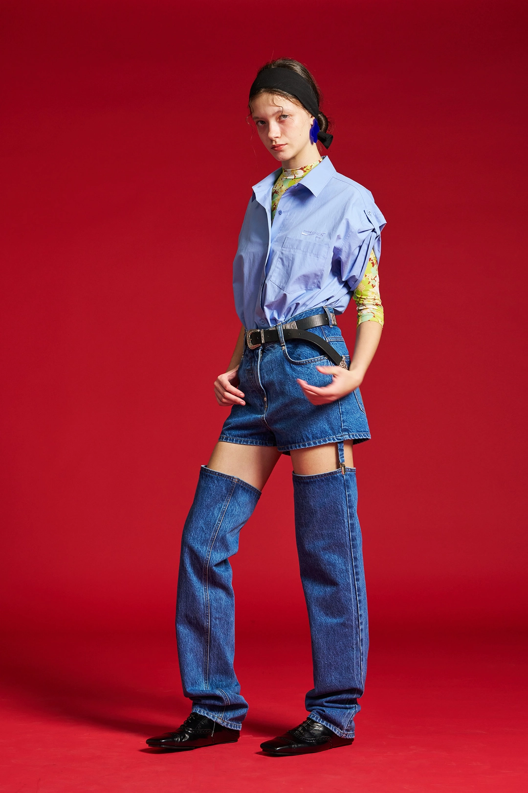 푸쉬버튼 SS26 ZERO BLUE SIGNATURE LOGO SHIRT 상품 이미지 2