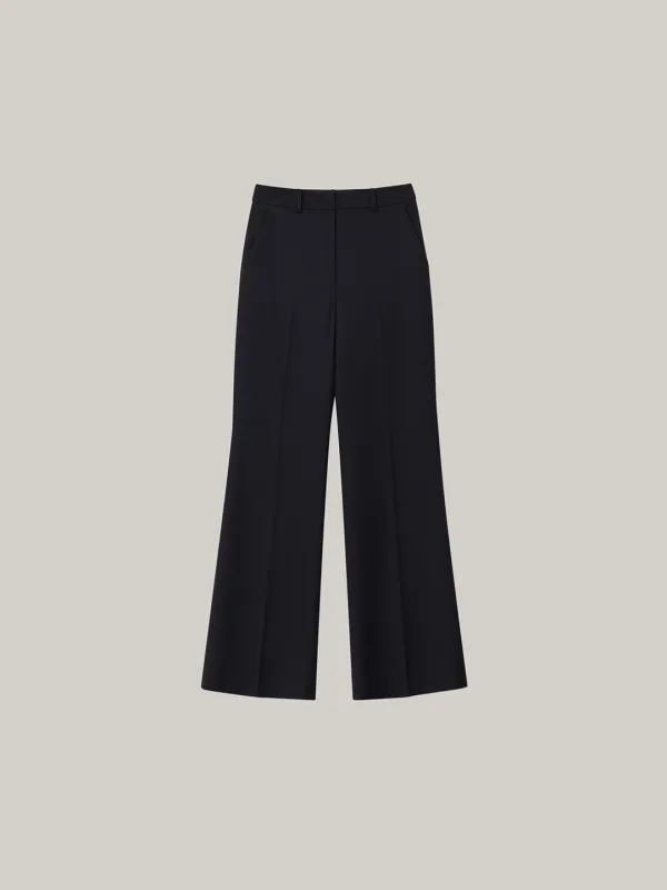 Solid Flared Pants (dark navy)