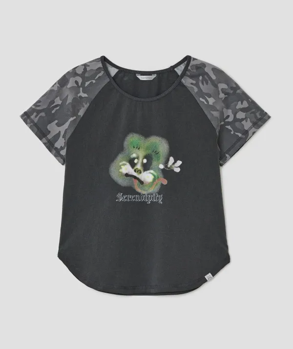 Froggy Raglan Top [Charcoal]