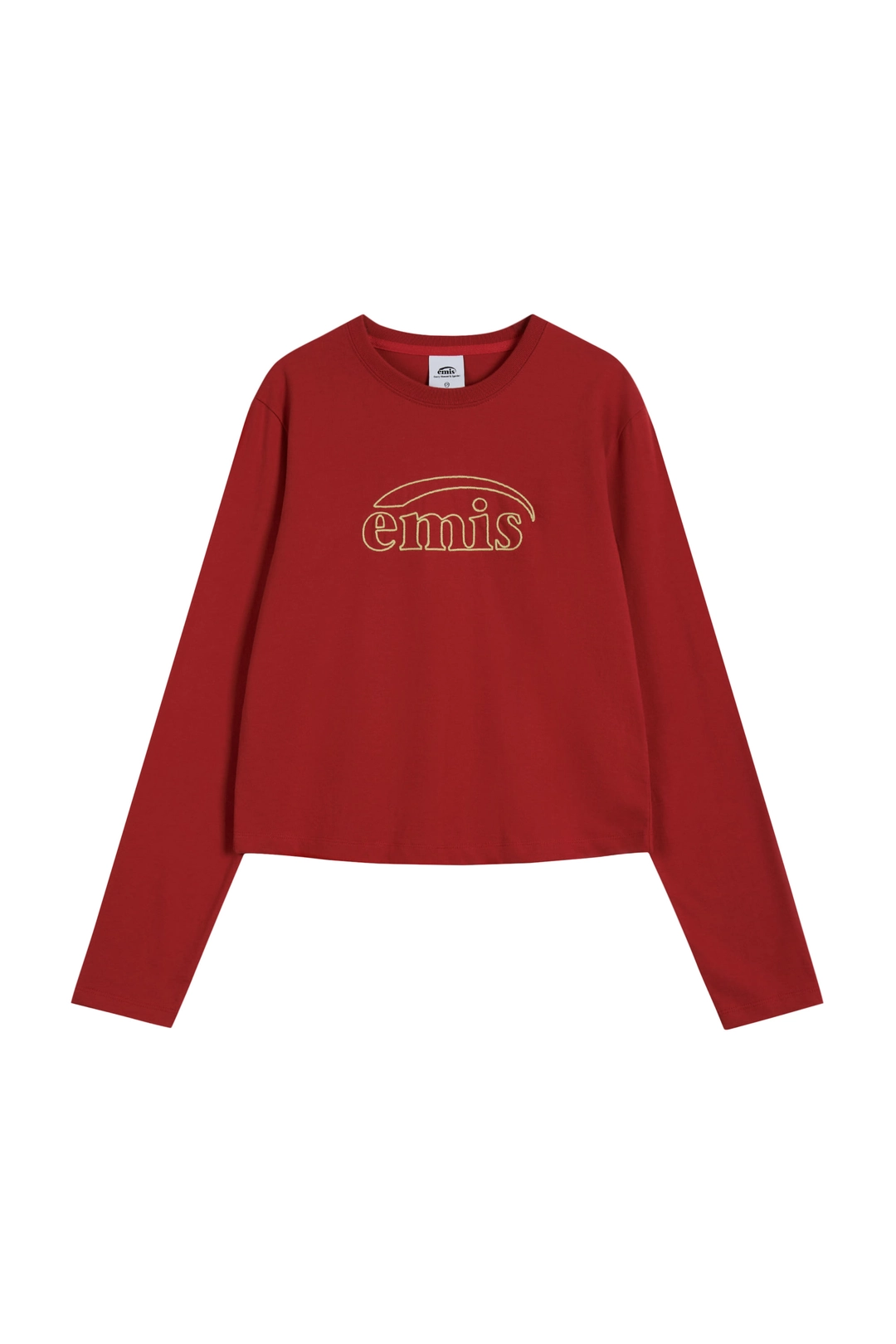 이미스 (W) LONG SLEEVE CHAIN STITCH T-SHIRT-RED 상품 이미지 1