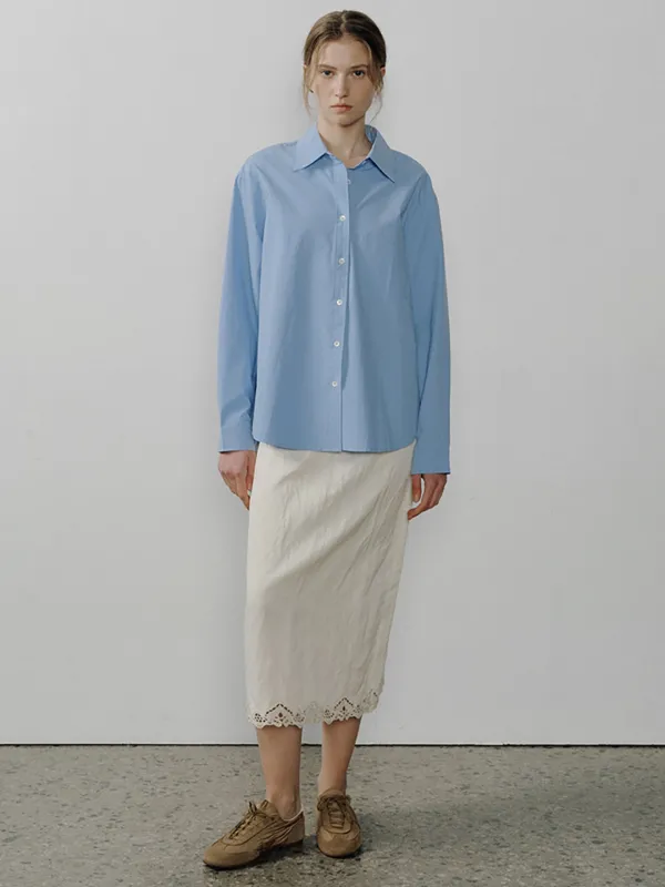 [EXCLUSIVE] APPLIQUE SATIN LACE SKIRTS_IVORY