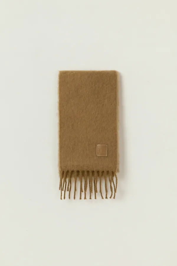 FROST MOHAIR WOOL MUFFLER_BROWN