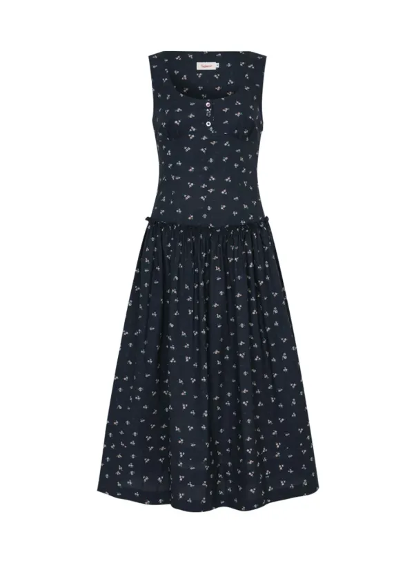 [2차] Villa Long Dress (Navy)