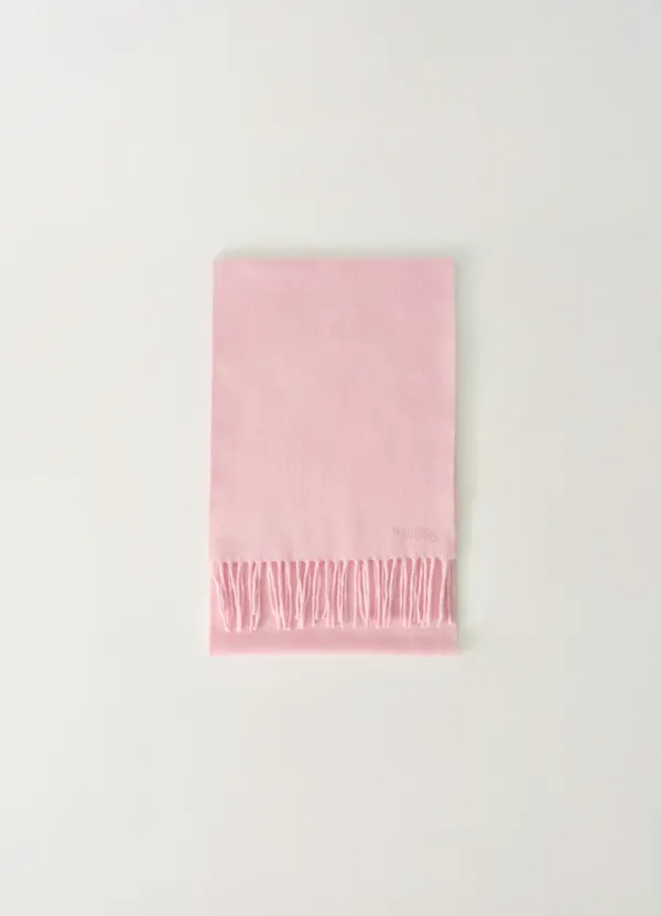 Classic lambswool angora scarf (Baby pink)