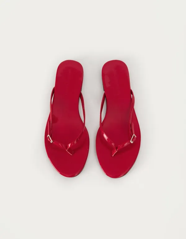 6.12 출고 Slim Buckle Flip-Flops - Red