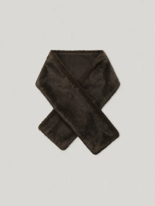 Meea Fur Scarf Brown (5th)