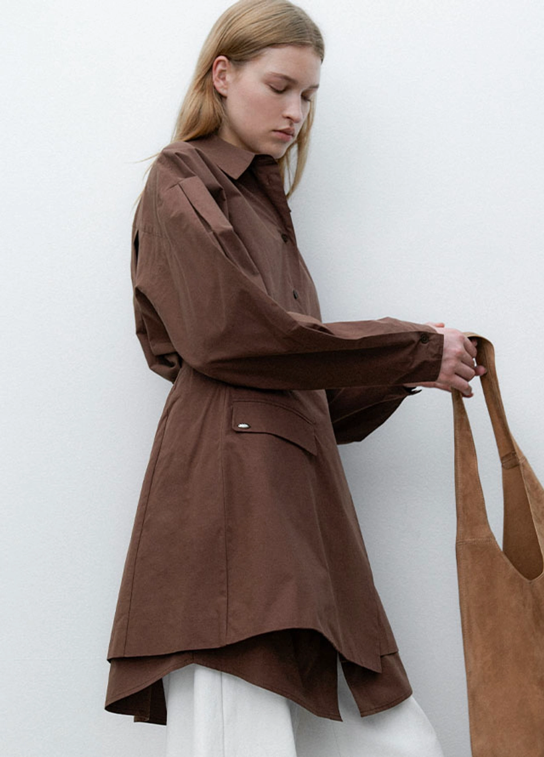 아뜰리에 나인 (Z-OP-6296)AVERY LAYERED SHIRT ONE PIECE S 상품 이미지 3