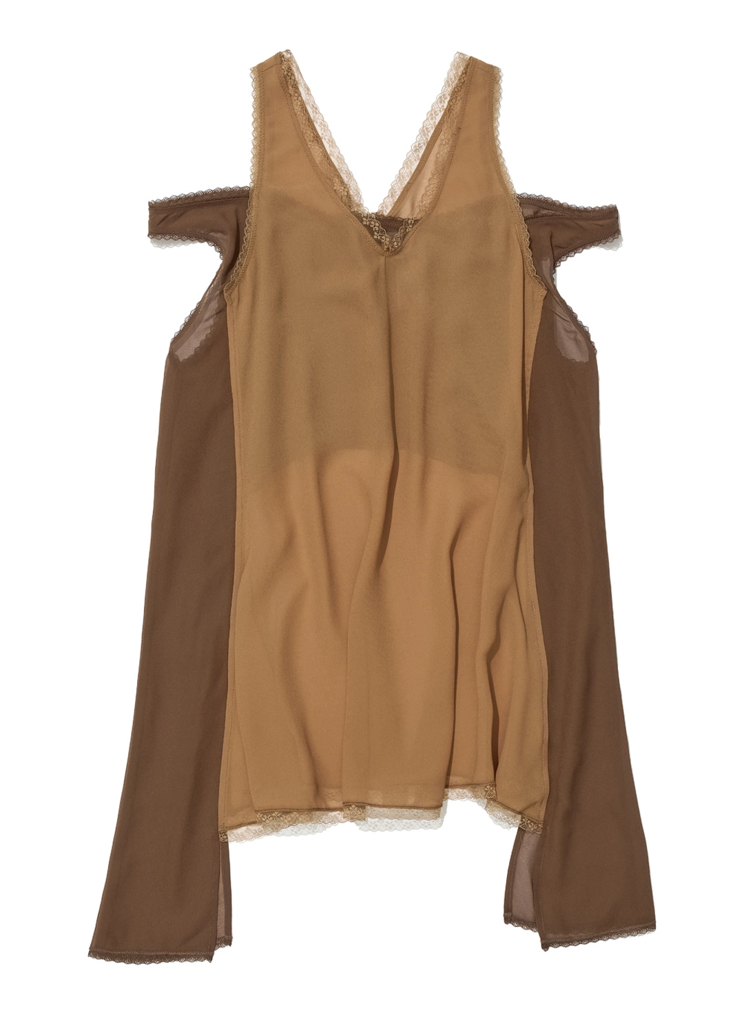 파르티멘토 [WOMEN] ASYMMETRIC LACE TRIM SLIP DRESS_BEIGE 상품 이미지 1