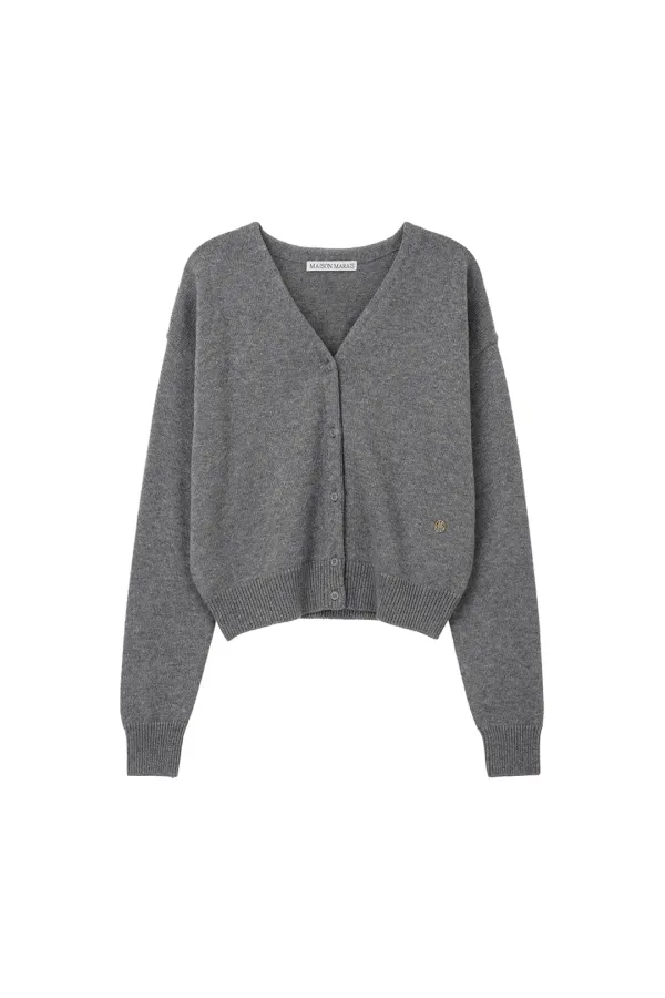 Wool Cotton Cardigan, Grey
