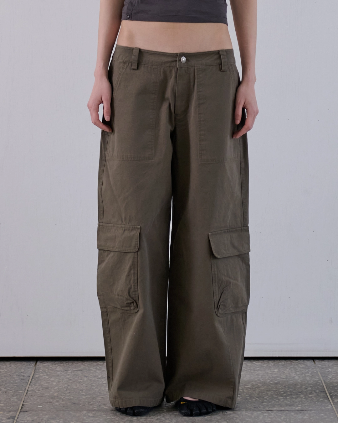 오데스 COTTON CARGO PANTS - KHAKI 상품 이미지 1