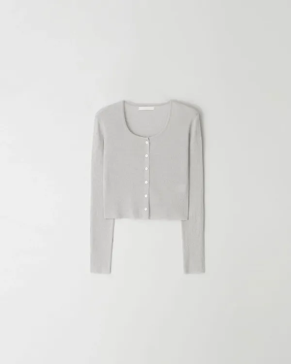[9TH]Vase slim cardigan(crop)