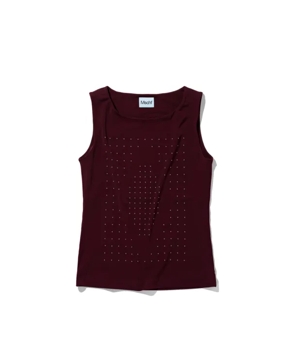 SILENT GLAM SLEEVELESS_BURGUNDY