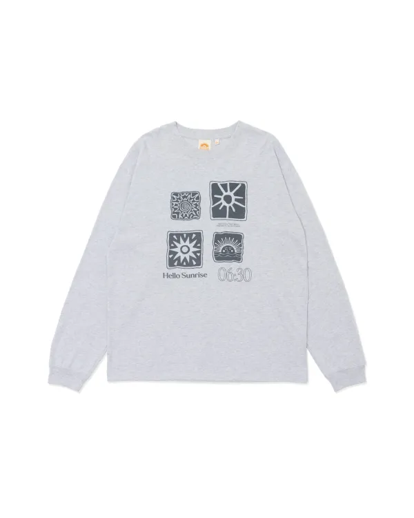 Sun Stamp L/S Tee_Gray