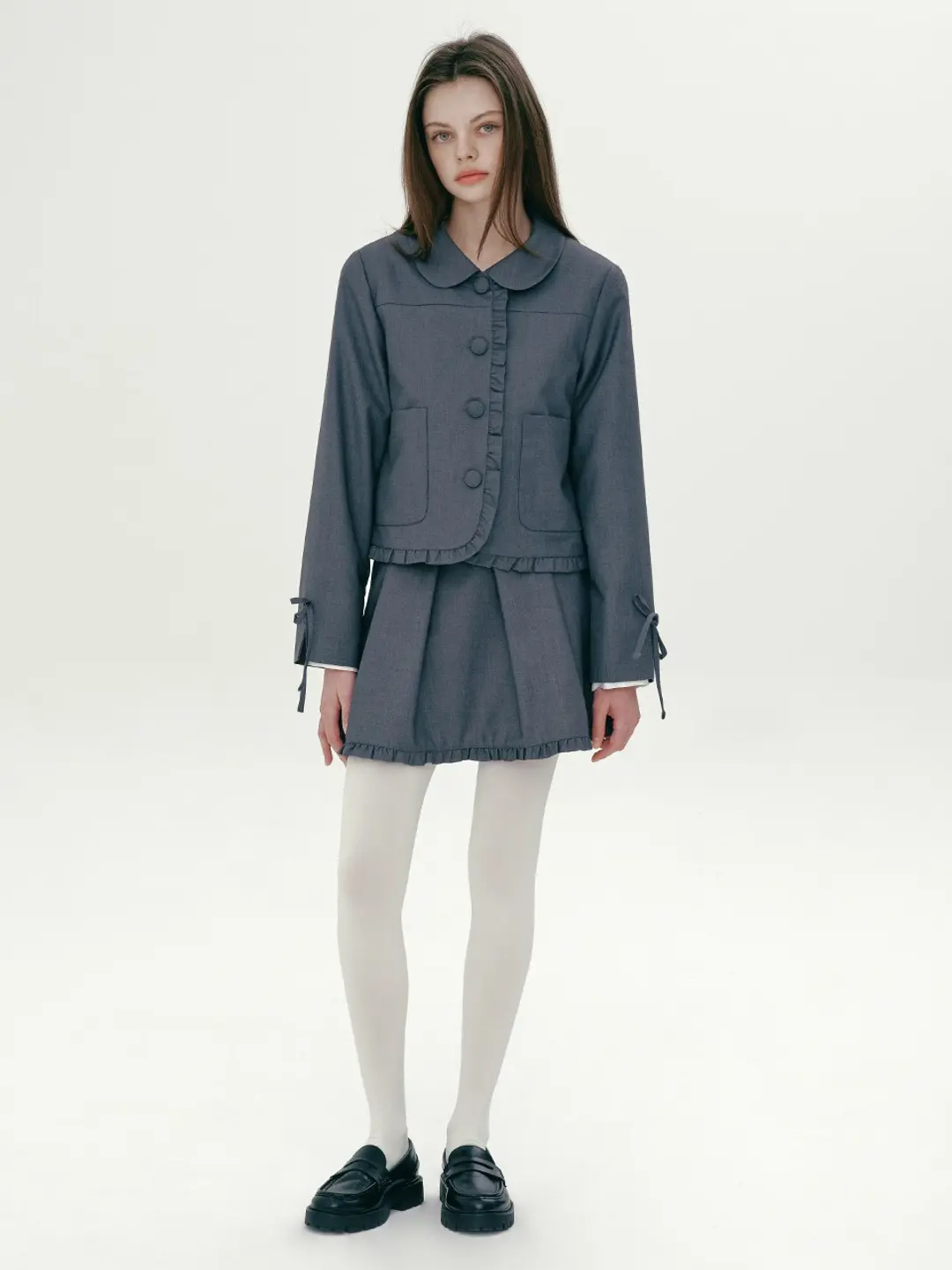 마가린핑거스 PLUMP FRILL SKIRT (GREY) 상품 이미지 2