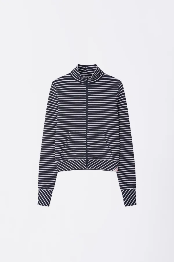 Striped Track Jacket Navy