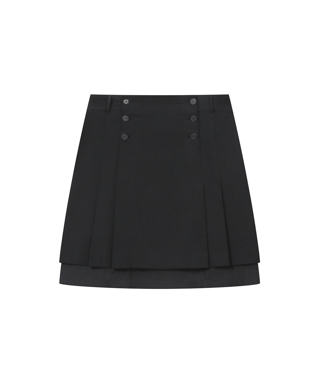미세키서울 Layered pleats midi skirt BLACK 상품 이미지 1