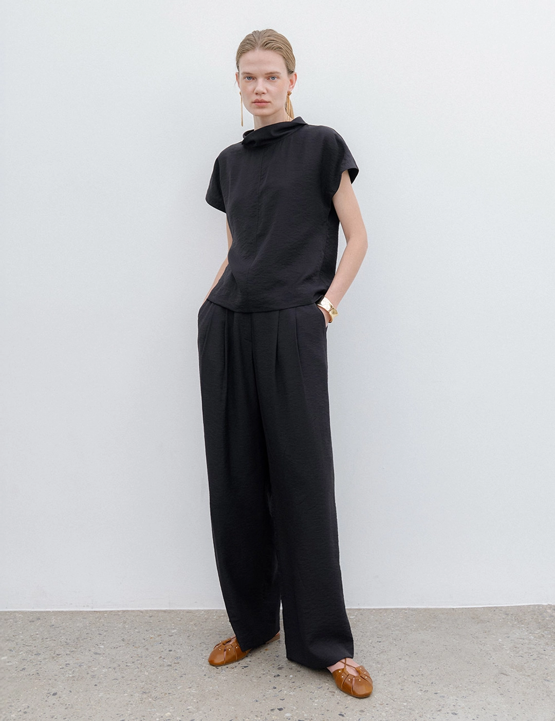 노미나떼 3rd / Riviera Long Pants (Black) 상품 이미지 2