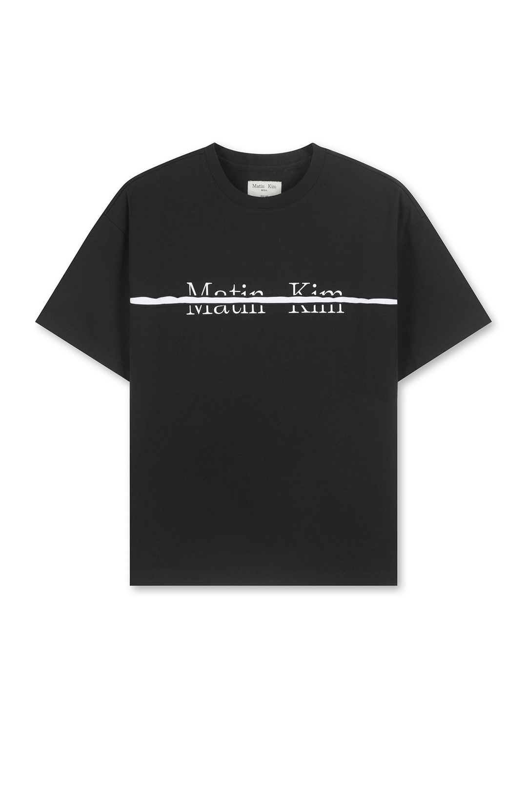 마뗑킴 MATIN KIM LOGO CUTTED LAYERED TOP IN BLACK 상품 이미지 1