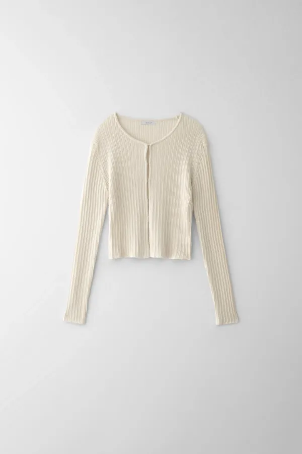 Via Cardigan_Cream Beige