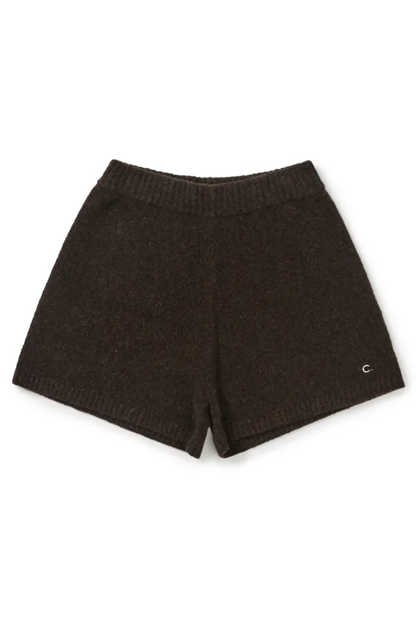 [25FW clove] Wool Knit Shorts (Brown)