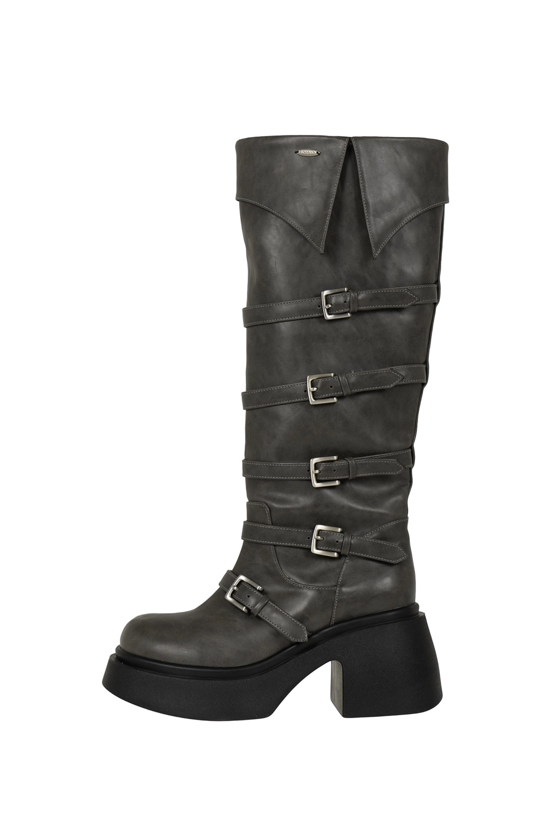 시너진 WESTERN BUCKLE BOOTS CHARCOAL 상품 이미지 1