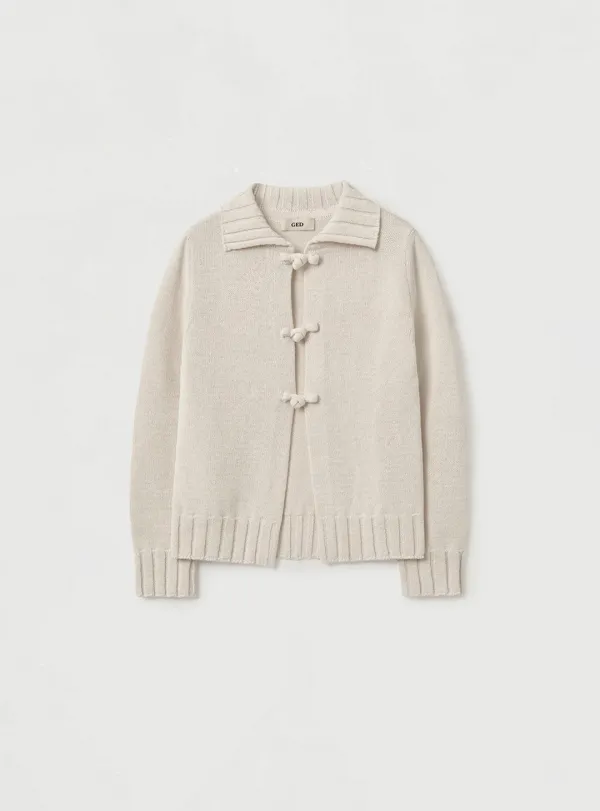 [2ND] KNOTTED BUTTON CARDIGAN