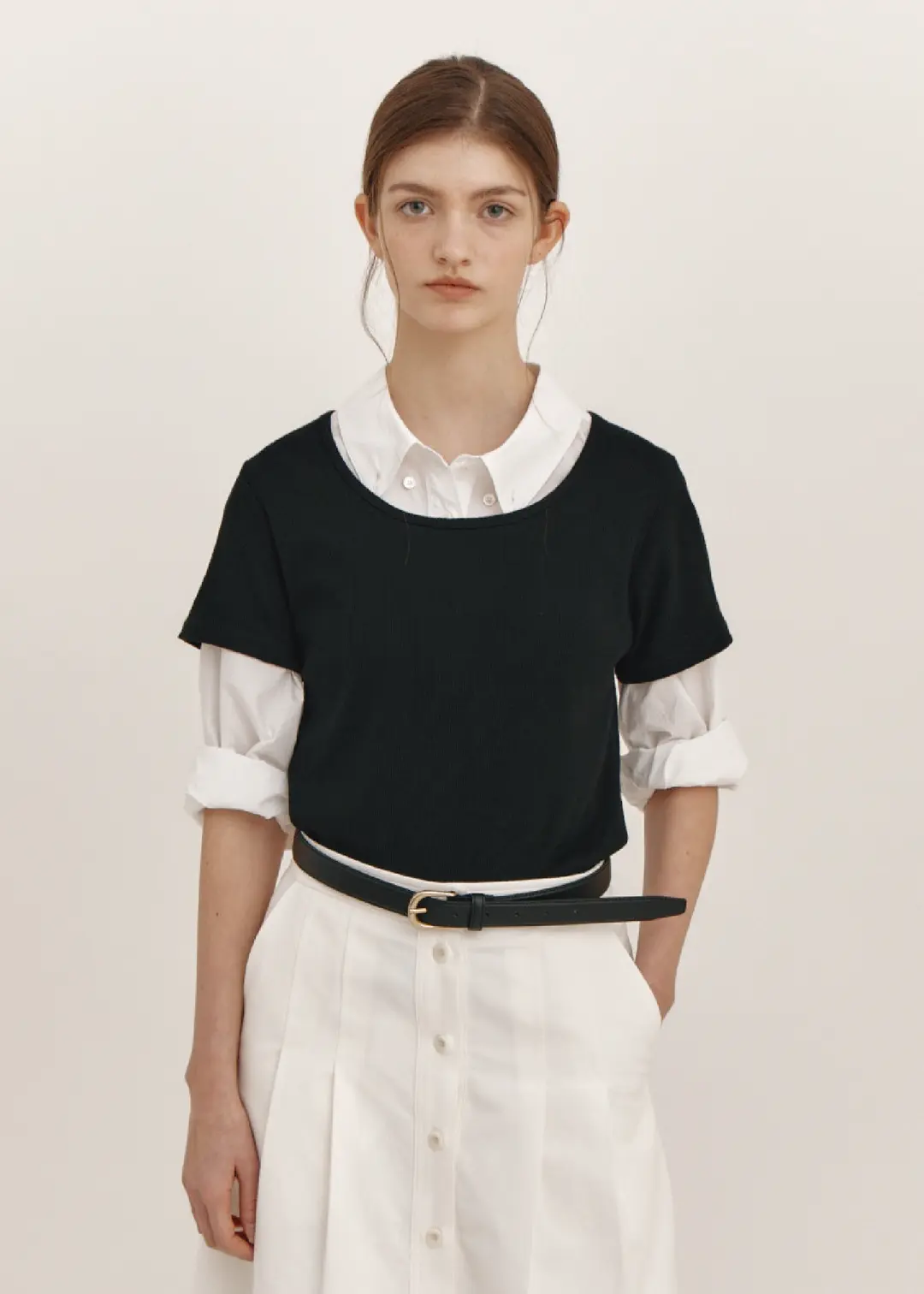 더라이 Waffle T-shirt(Black) 상품 이미지 2