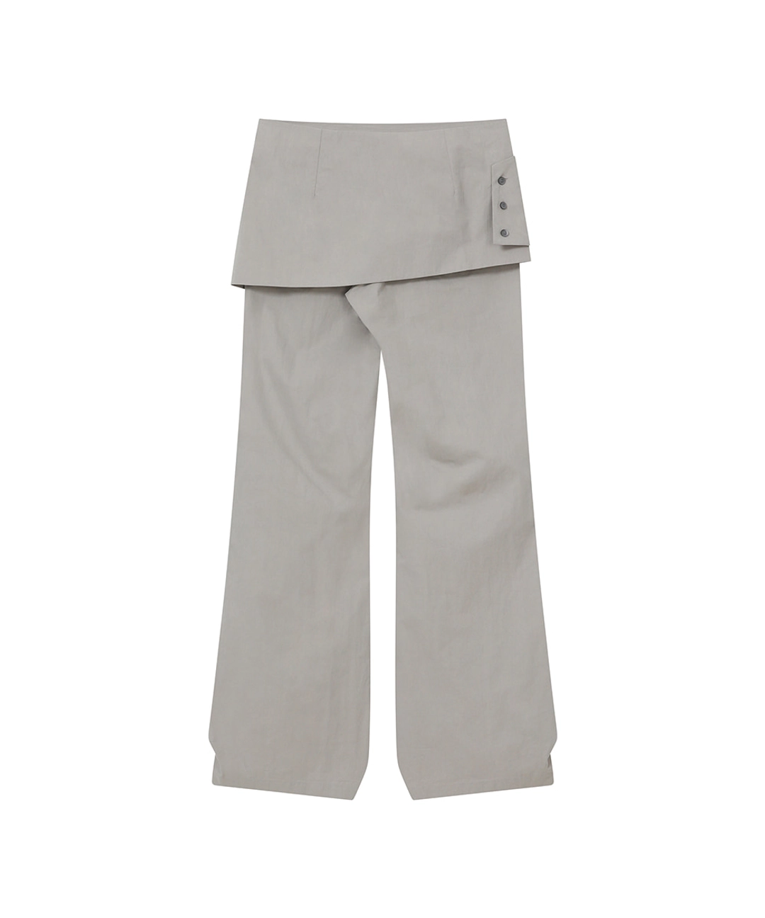 미세키서울 Layered button wrap skirt pants set GREY 상품 이미지 2