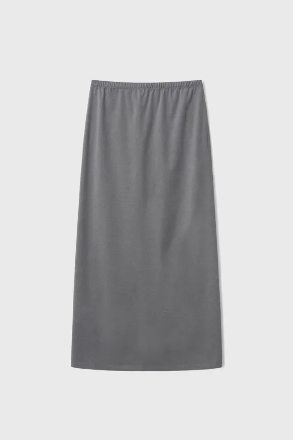 Brushed Jersey Skirt (Gray)