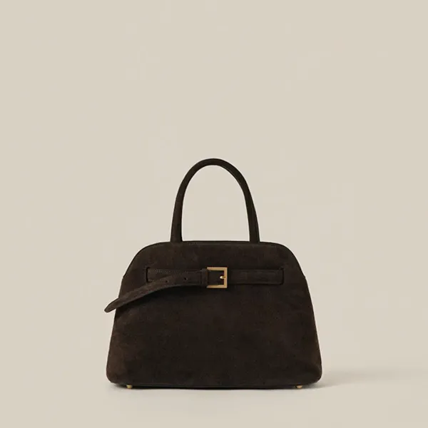 SHIMO TOTE BAG MEDIUM_ESPRESSO SUEDE