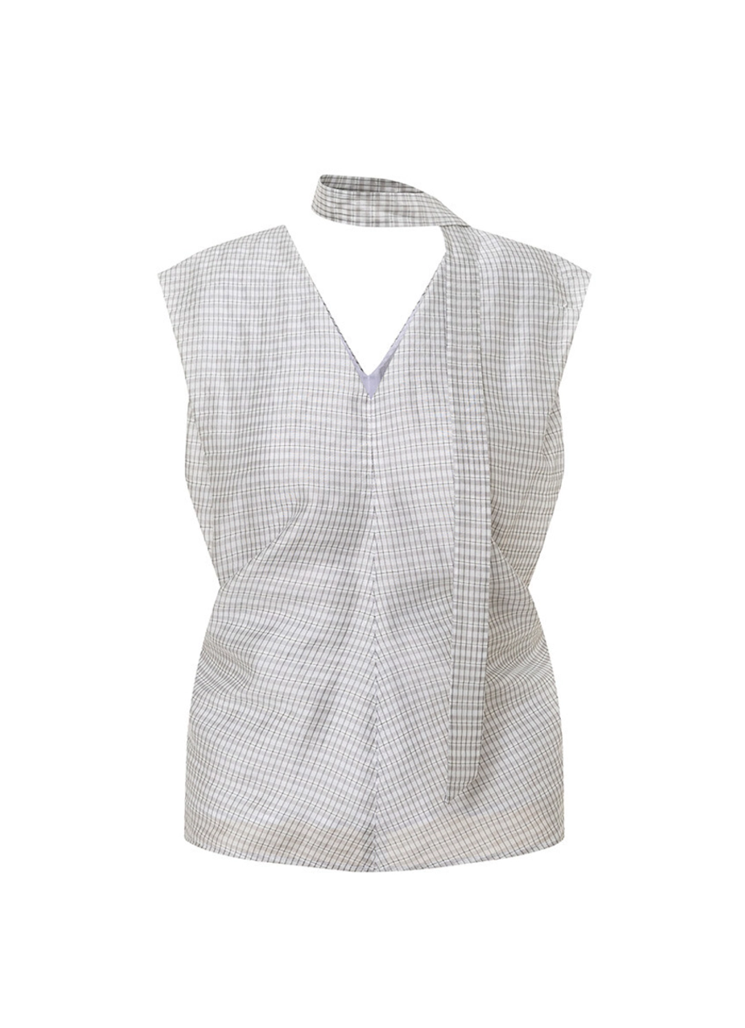 루에브르 Drapery Checkered Sleeveless Top SW5MB228-08 상품 이미지 3