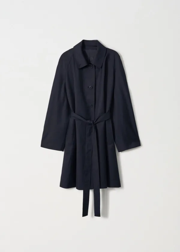 Fluid Half Trench Coat_Navy