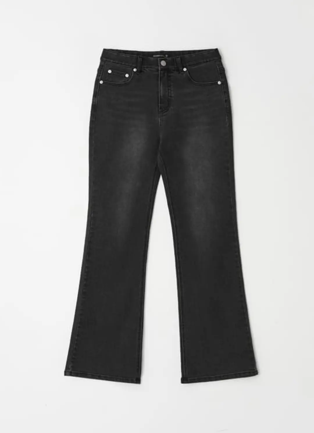 론론 BACK HEART STITCH POCKET BOOTSCUT DENIM SPAN PANTS GREY 상품 이미지 3