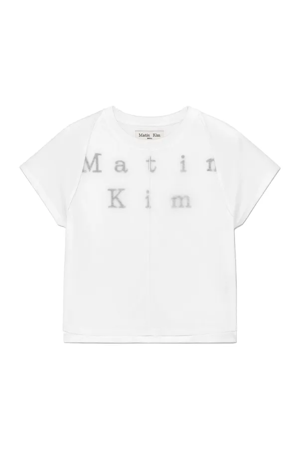 PINTUCK LAYERED SLIM CROP TOP IN WHITE
