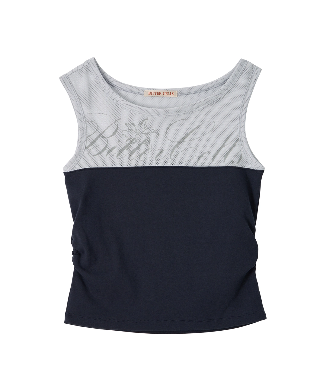 비터셀즈 Mesh Off Shoulder Sleeveless-Navy 상품 이미지 1