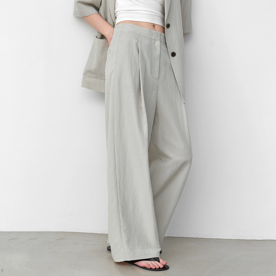 아뜰리에 나인 (PT-5767)MONO SET-UP WIDE ONE TUCK PANTS 상품 이미지 2