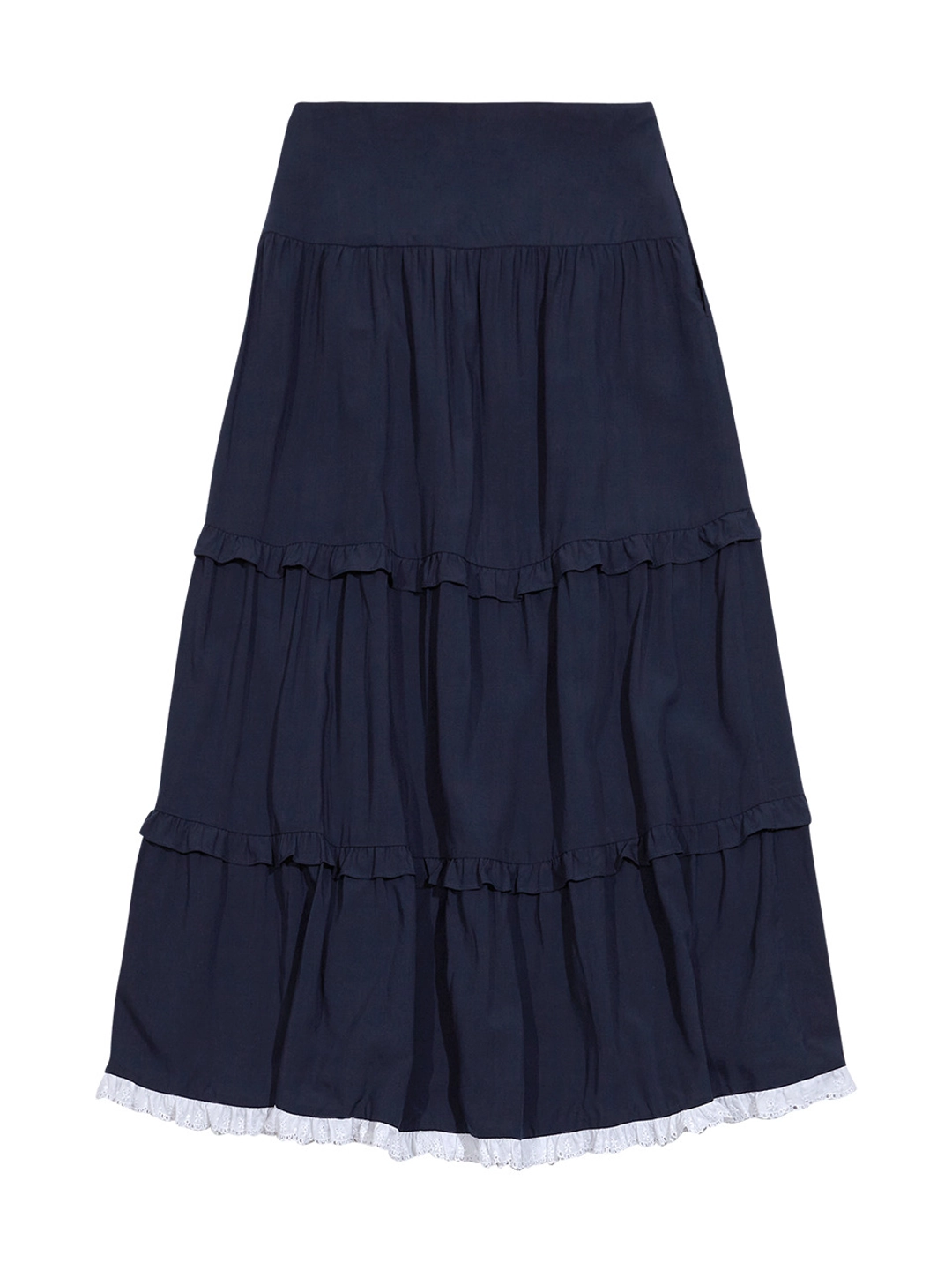 마가린핑거스 FRILL LONG SKIRT (NAVY) 상품 이미지 3