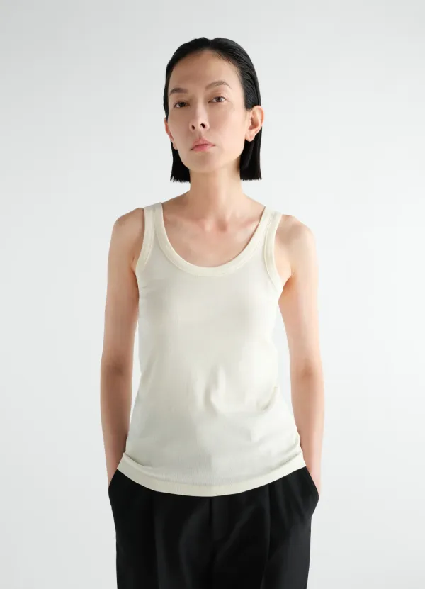 RIB TANK TOP IN JERSEY
