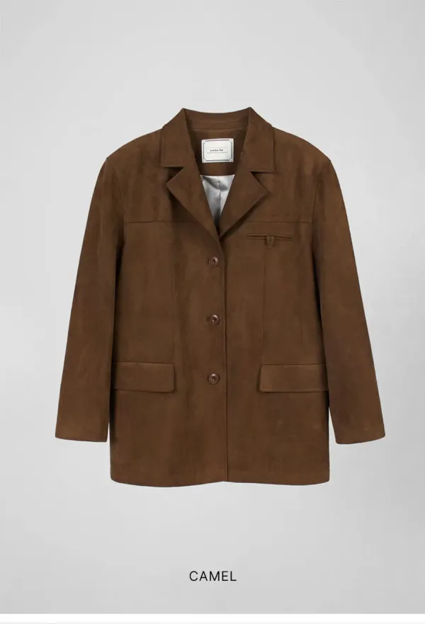 CLASSIC SUEDE JACKET_CAMEL