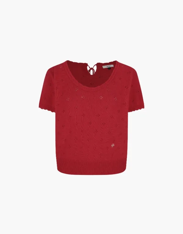back string skashi pullover - red
